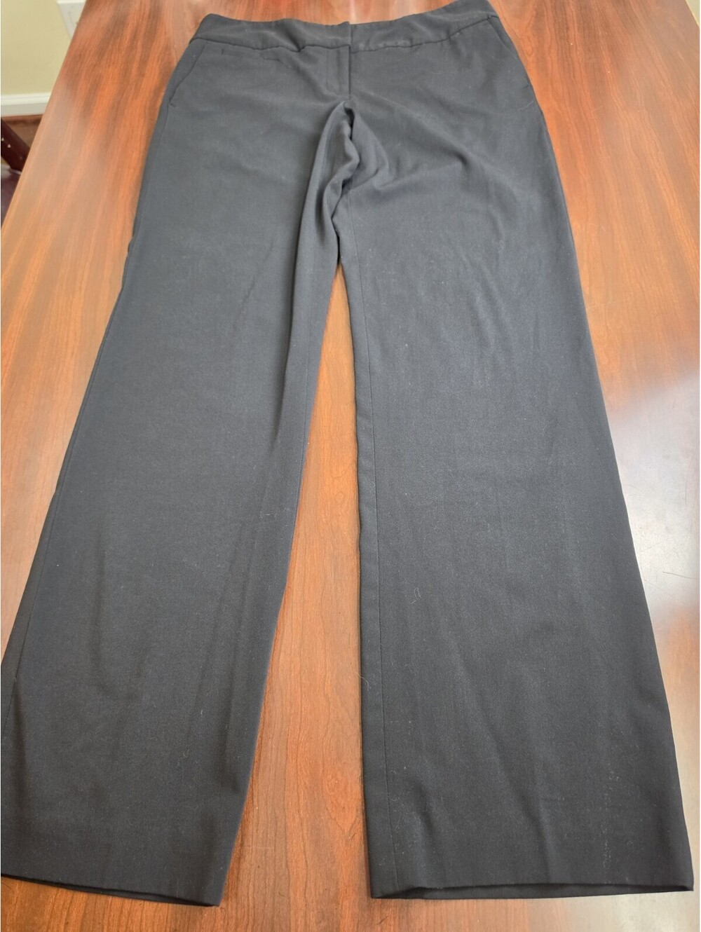 Apostrophe Essential Black Dress Pants Size 8 Wide Leg Stretch Career Work Chic